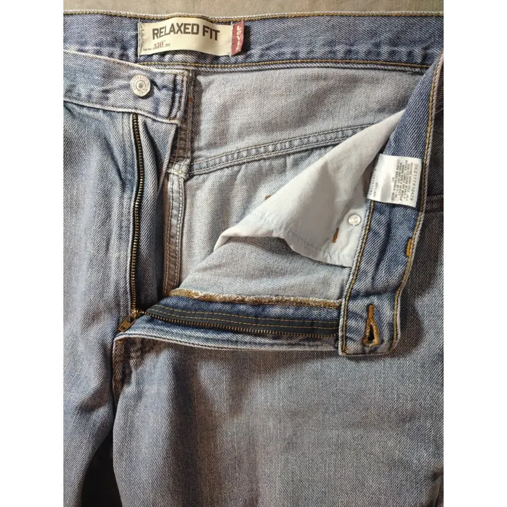 Vtg Levis 550 Jeans Mens 36x31 Relaxed Fit Light Wash Retro Y2K Streetwear USA
